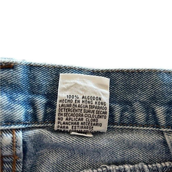 Vintage 90s Bill Blass Cut Off Jean Shorts Size 14 - Picture 6 of 10